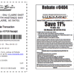 Menards Rebate Redemption Form