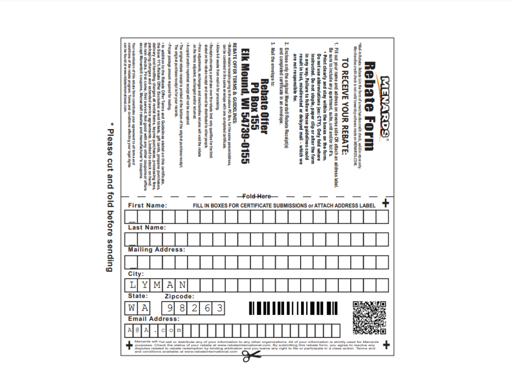 How To Claim Menards Rebate