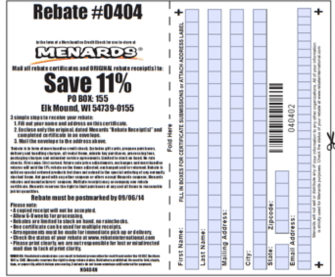 Is Menards Stopping The 11 Rebate