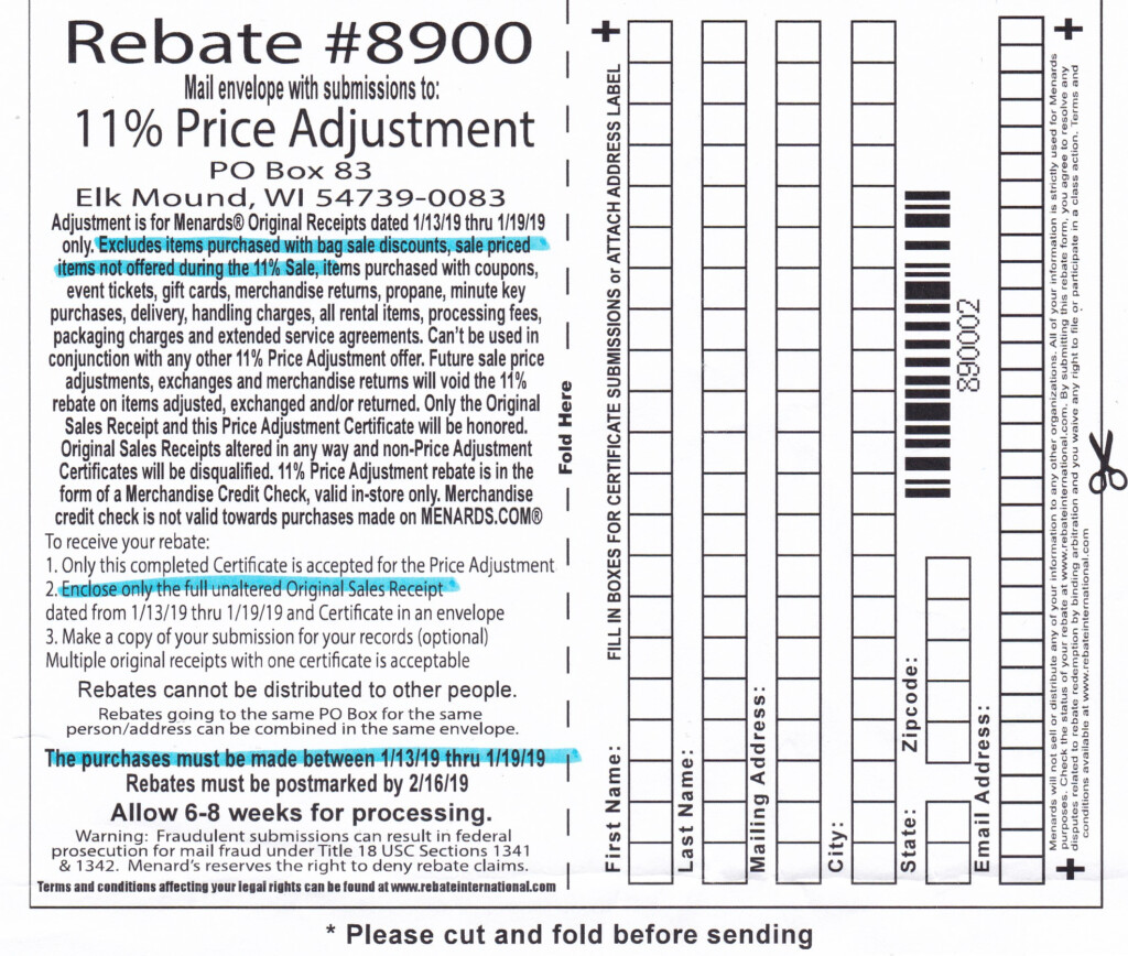 Menards Rebate Balance Lookup