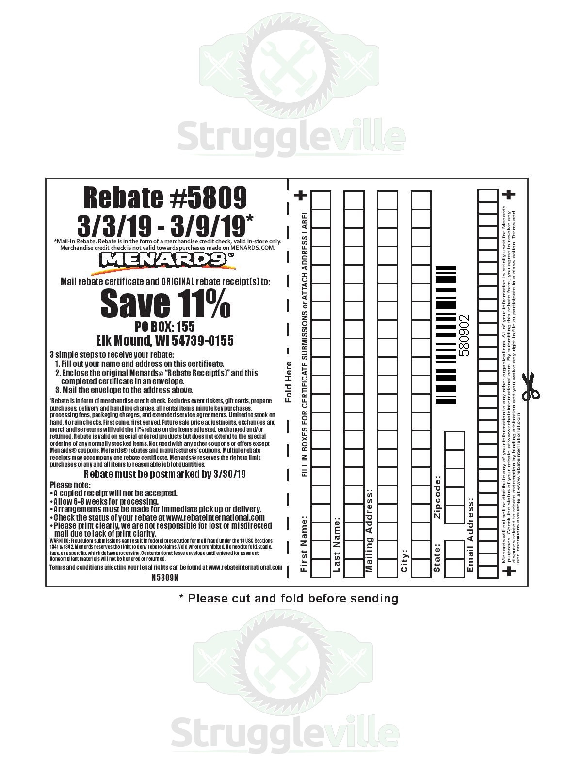 5809 Menards Rebate