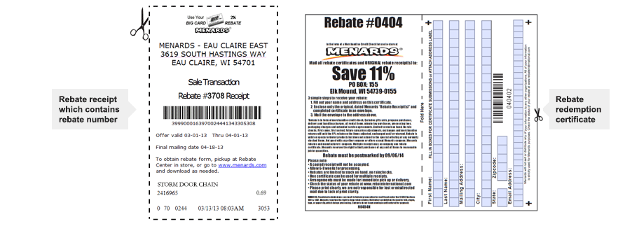 Menards Rebate Slip 3448