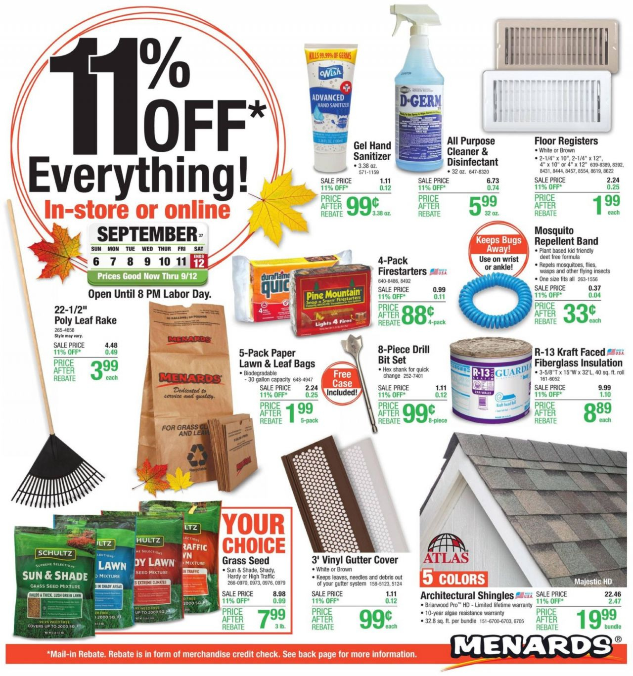 Menards 11 Rebate Event