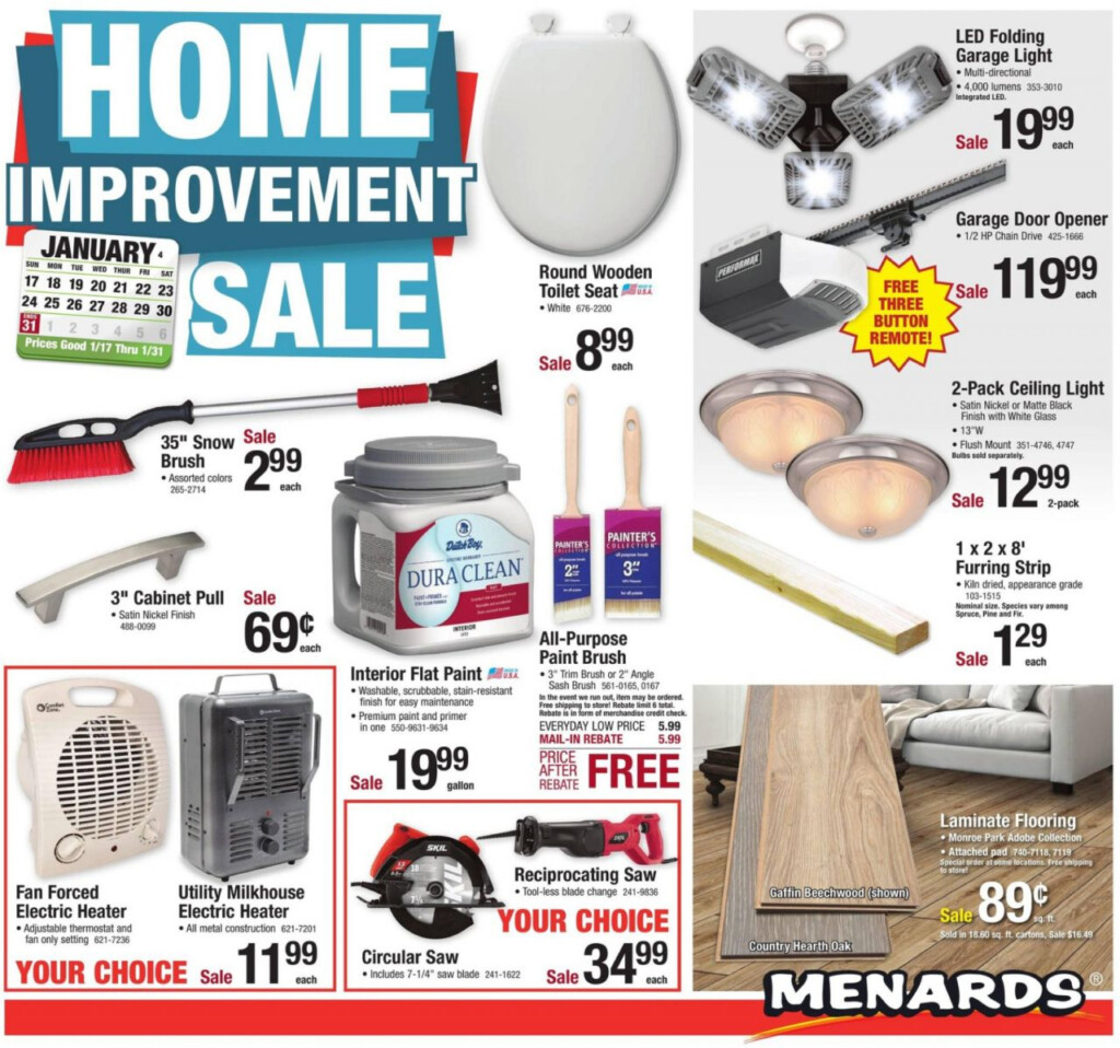 Menards Rebate Ads