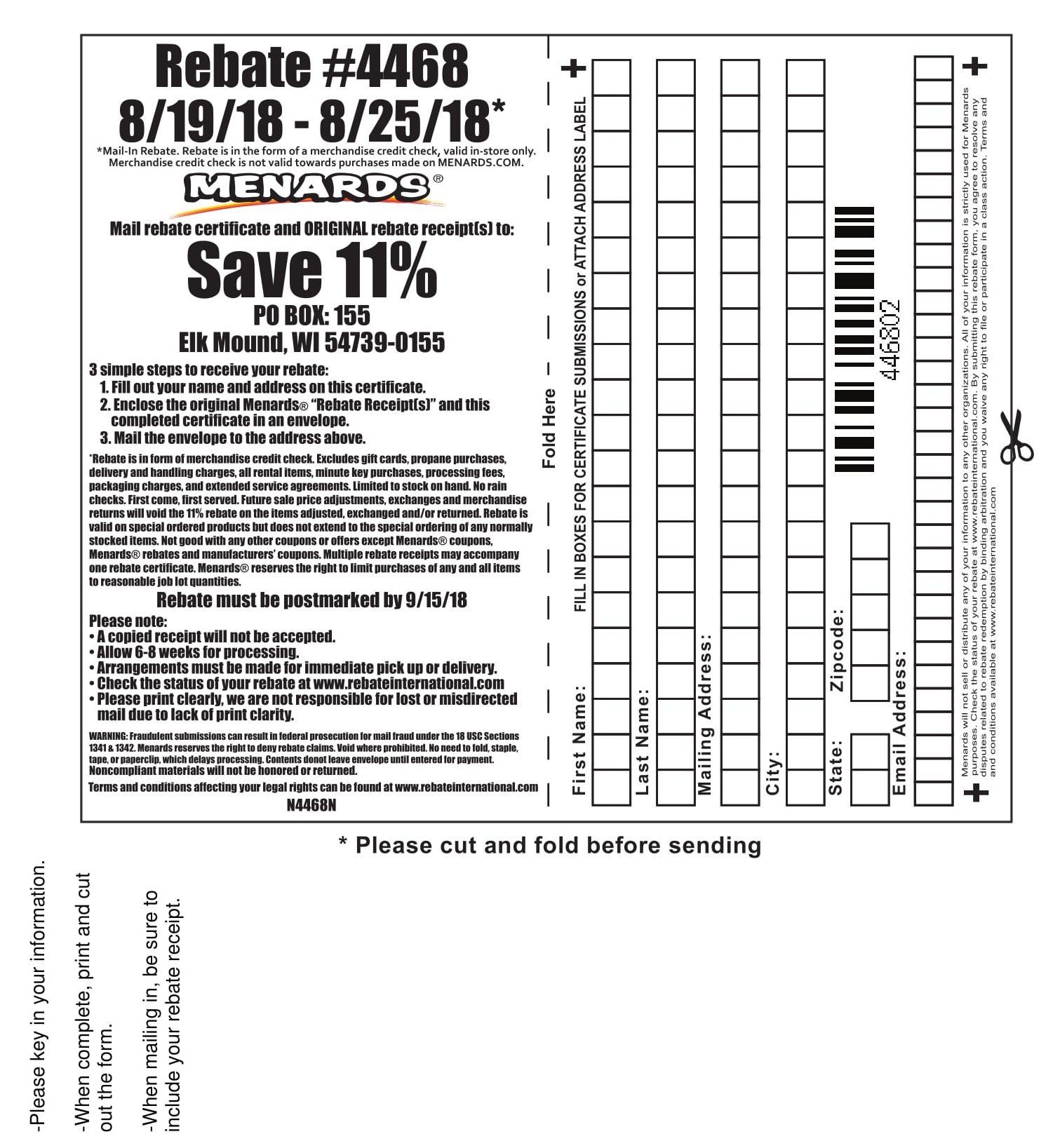 Will Menards Reissue Rebates That Were Not Received