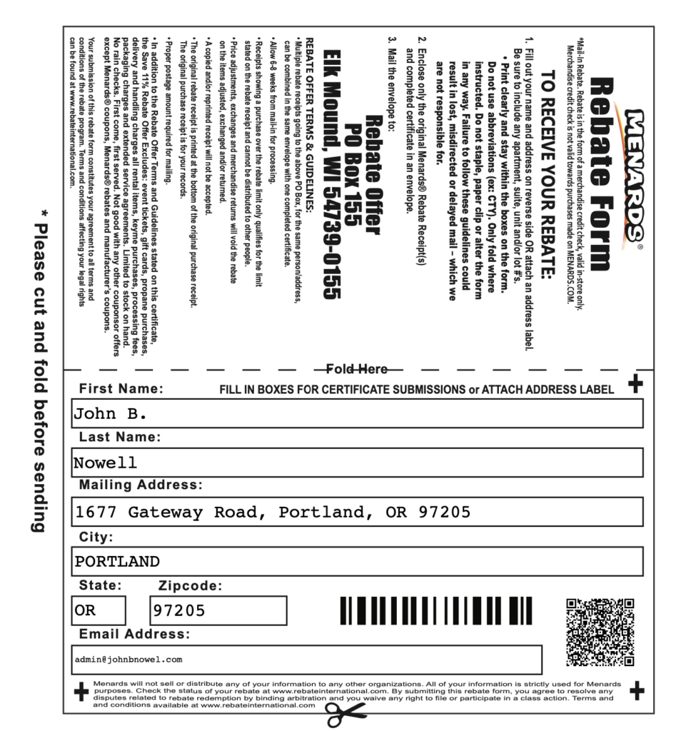 5295 Menards Rebate