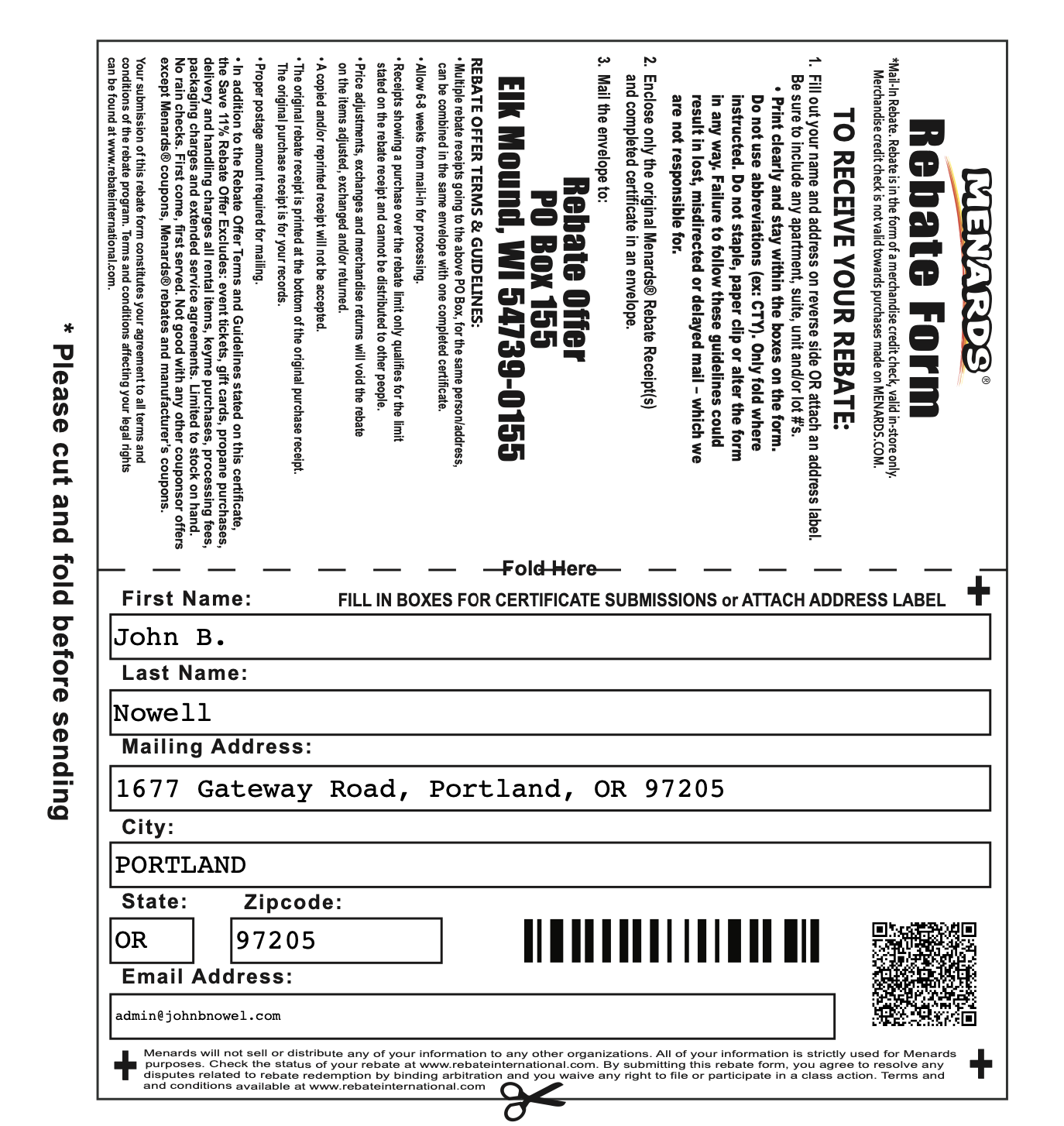 5295 Menards Rebate