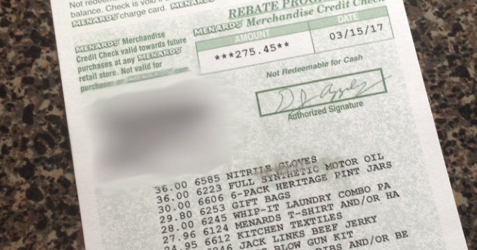 Can Menards Re Issue Rebate Checks